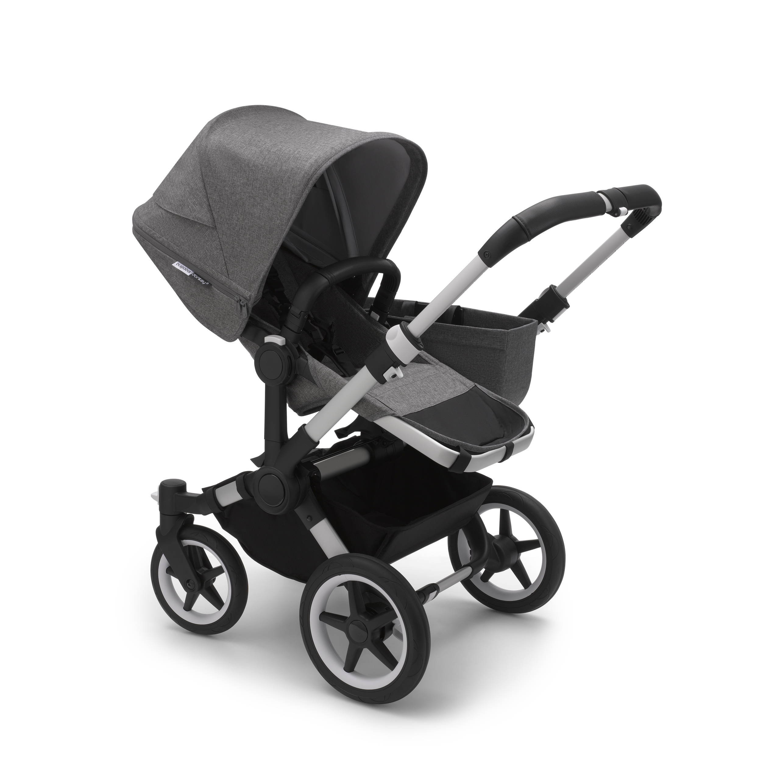 Refurbished Bugaboo Donkey3 mono compl UK ALU/GREY MELANGE-GREY MELANGE - Thumbnail Slide 1 of 3