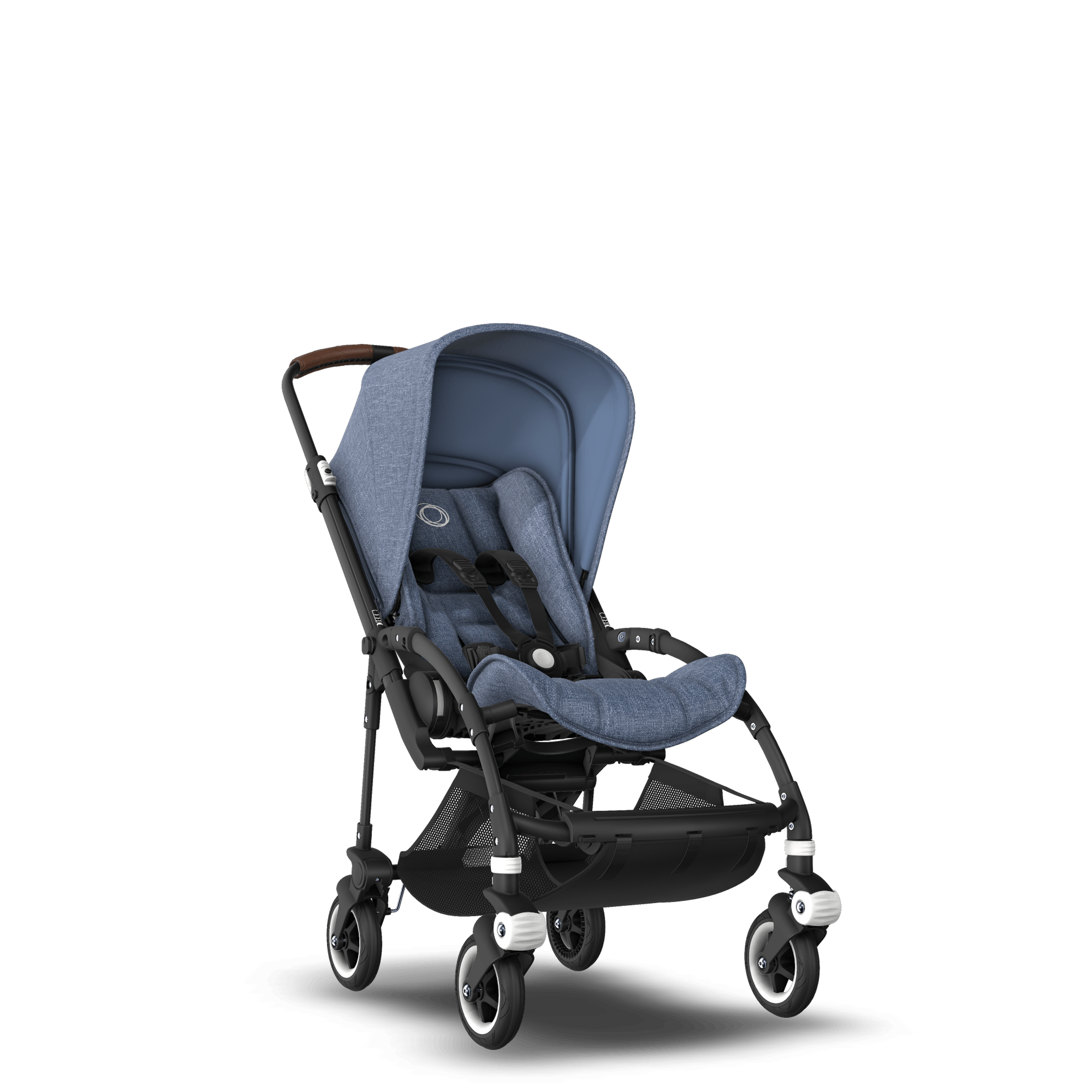 Bugaboo Bee5 Seat stroller with self stand blue melange sun canopy