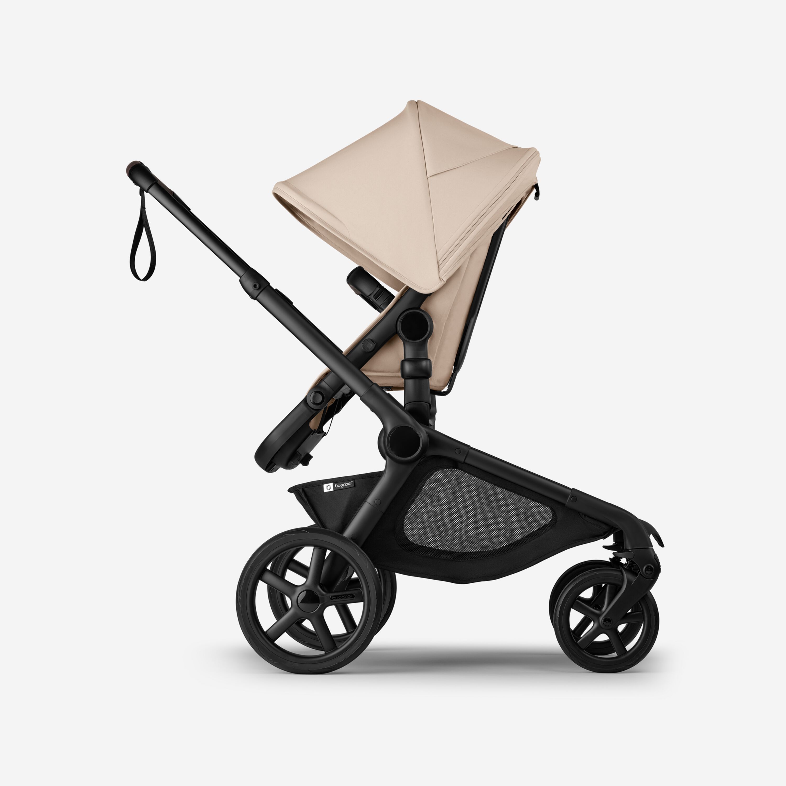 Bugaboo Kangaroo 2-in-1 pram black base, desert taupe fabrics, desert taupe sun canopy - Main Modal Image Slide 4 of 18