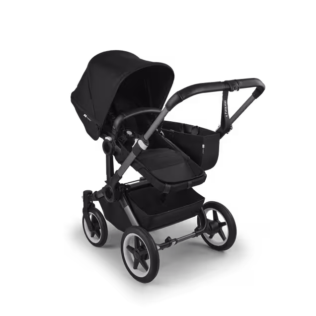 Bugaboo Donkey 5 Mono 2-in-1 stroller graphite base, midnight black fabrics, midnight black sun canopy - Main Image Slide 2 of 11