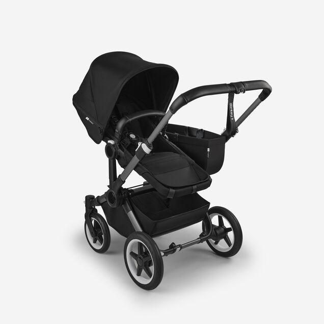 Bugaboo Donkey 5 Mono 2-in-1 stroller graphite base, midnight black fabrics, midnight black sun canopy - Main Image Slide 2 of 12