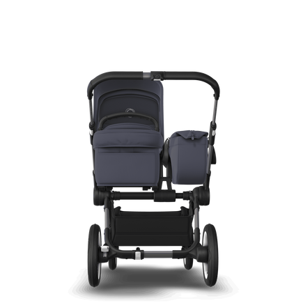 Bugaboo Donkey 5 Mono bassinet and seat stroller graphite base, stormy blue fabrics, stormy blue sun canopy - view 2