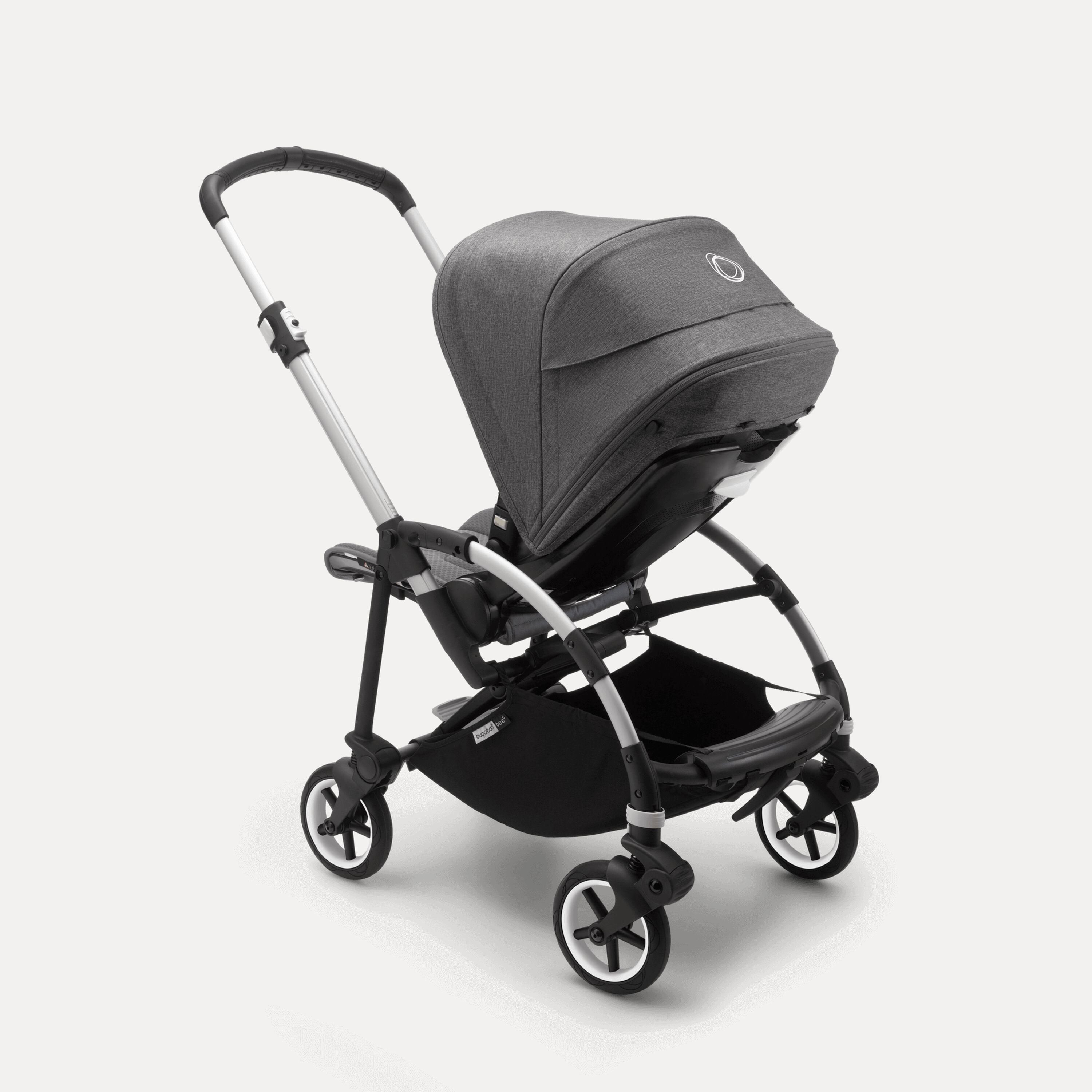 Bugaboo Bee 6 seat stroller grey melange sun canopy, grey melange fabrics, aluminium base - Main Modal Image Slide 5 of 5