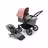 Bugaboo Donkey 5 Mono 2-in-1 stroller black base, grey mélange fabrics, morning pink sun canopy - Thumbnail Slide 1 of 10
