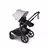 Bugaboo Kangaroo seat-only stroller black base, midnight black fabrics, misty white sun canopy - Thumbnail Slide 1 of 11
