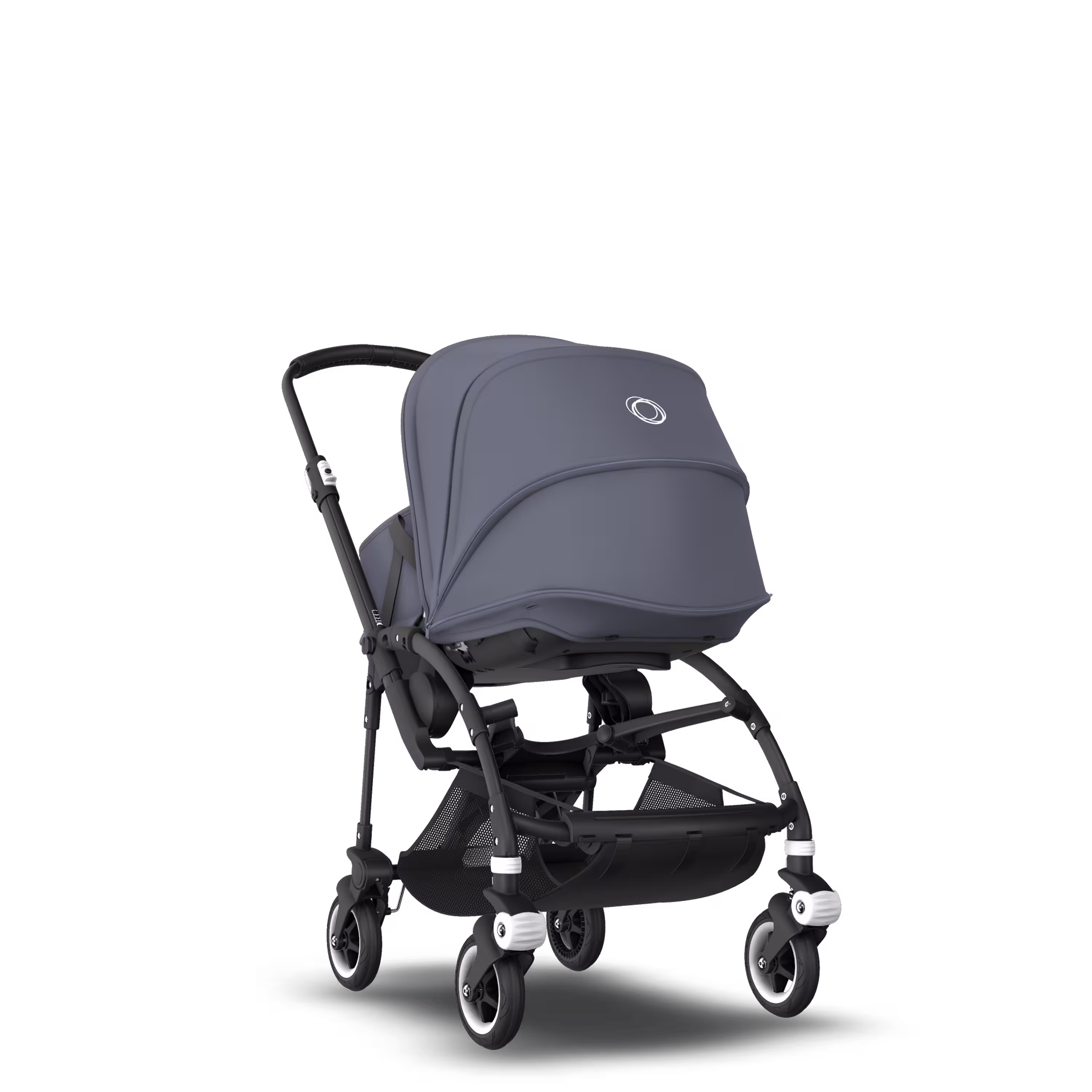 Bugaboo Bee 5 travel system steel blue sun canopy, steel blue fabrics, black base - Main Modal Image Slide 3 of 16