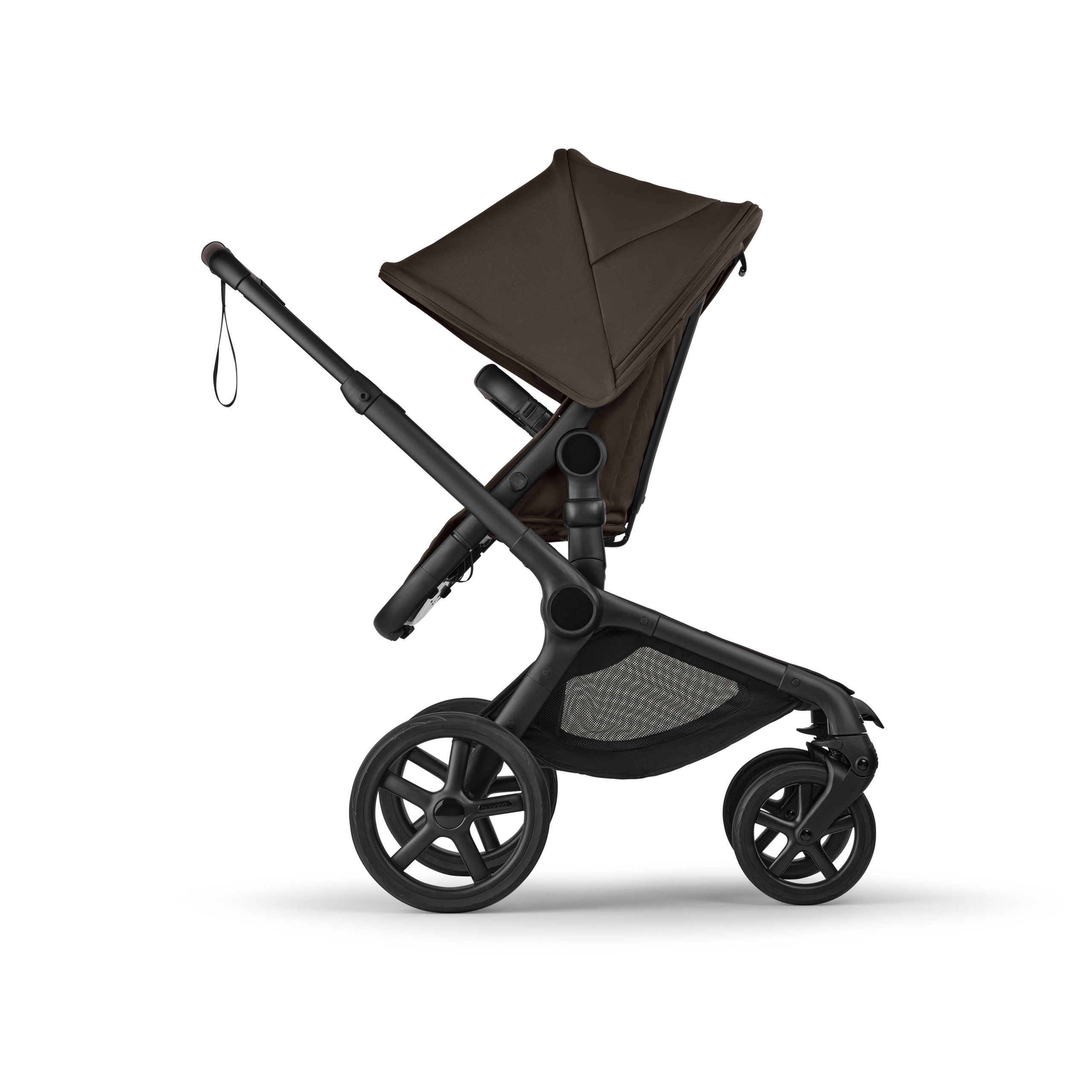 Bugaboo Fox 5 Renew 2-in-1 pushchair black base, cocoa brown fabrics, cocoa brown sun canopy - Thumbnail Slide 3 of 12