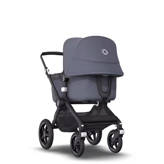 Bugaboo Fox 2 travel system steel blue sun canopy, steel blue fabrics, black base - Main Image Slide 2 of 15