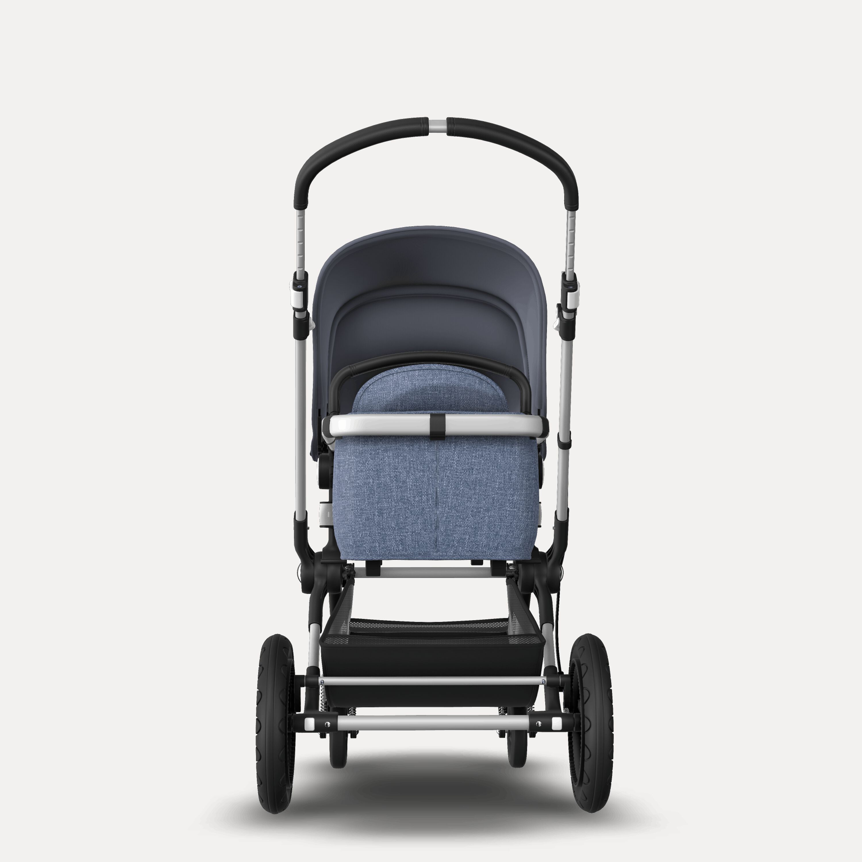 Bugaboo Cameleon 3 Plus Grey melange sun canopy, blue melange fabrics, aluminium base - Main Modal Image Slide 4 of 5