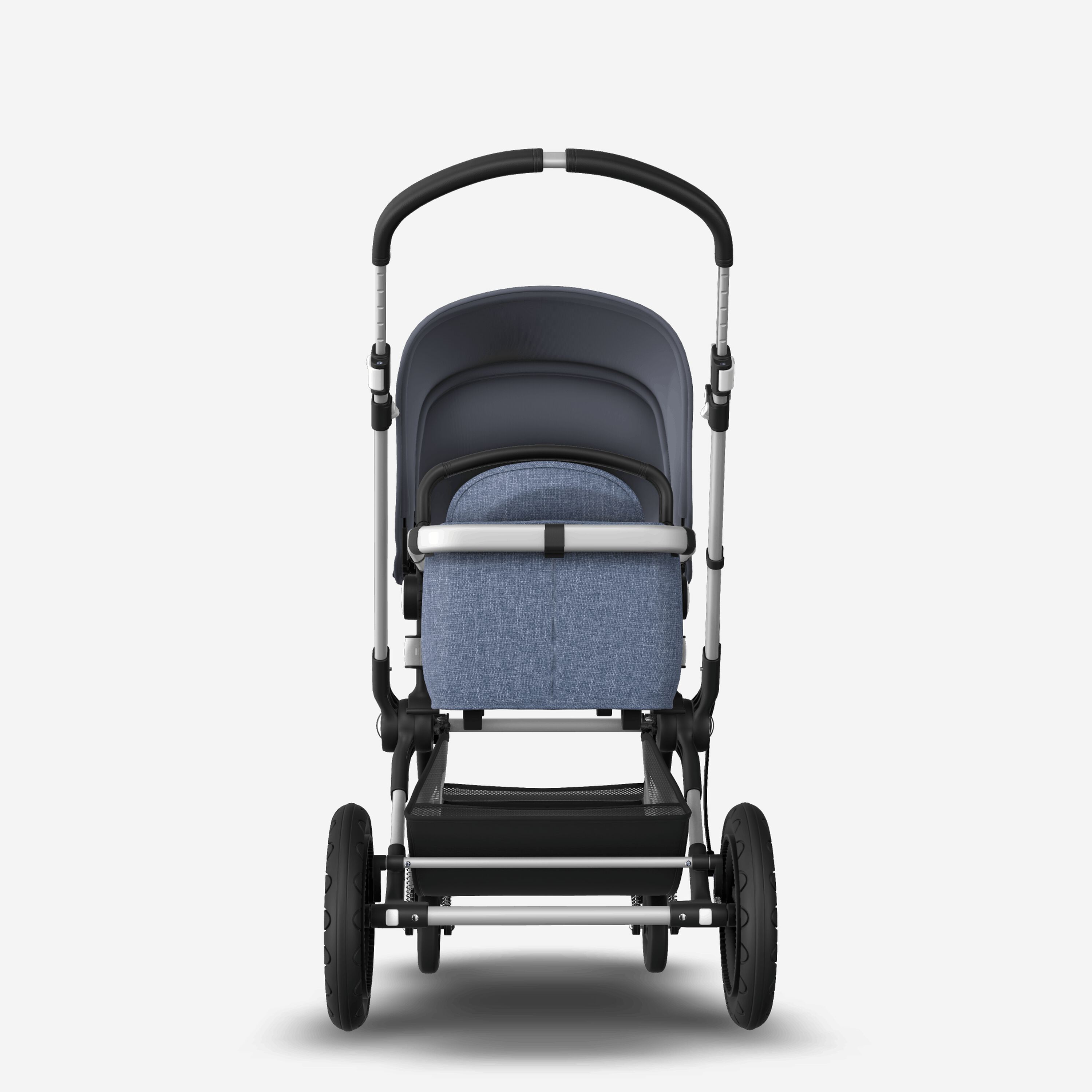 Bugaboo Cameleon 3 Plus Grey melange sun canopy, blue melange fabrics, aluminium base - Main Modal Image Slide 4 of 5