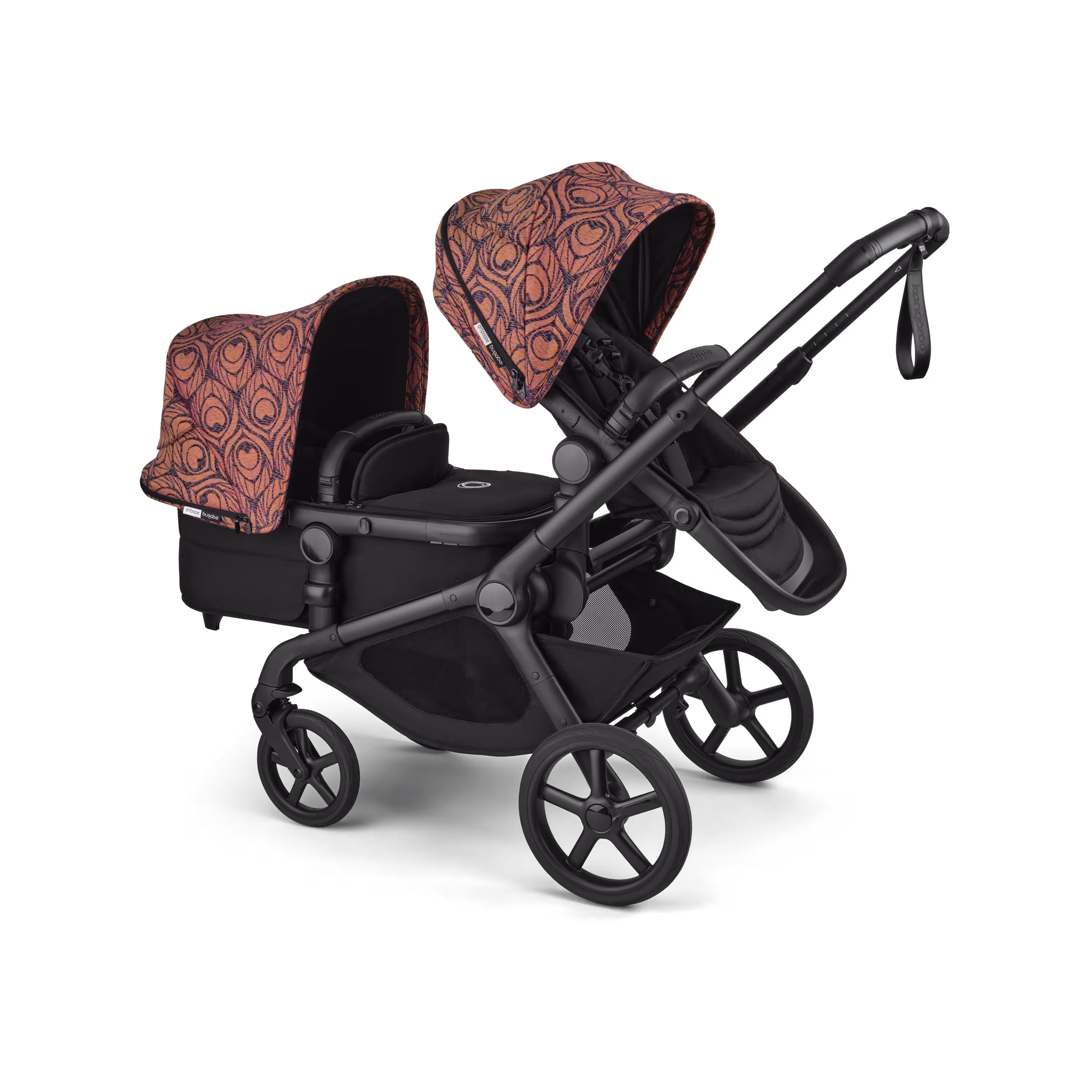Bugaboo x Artipoppe Kangaroo Limited edition 2-in-1 tandem stroller black base, heritage black fabrics, bugaboo x artipoppe sun canopy - Main Modal Image Slide 3 of 10