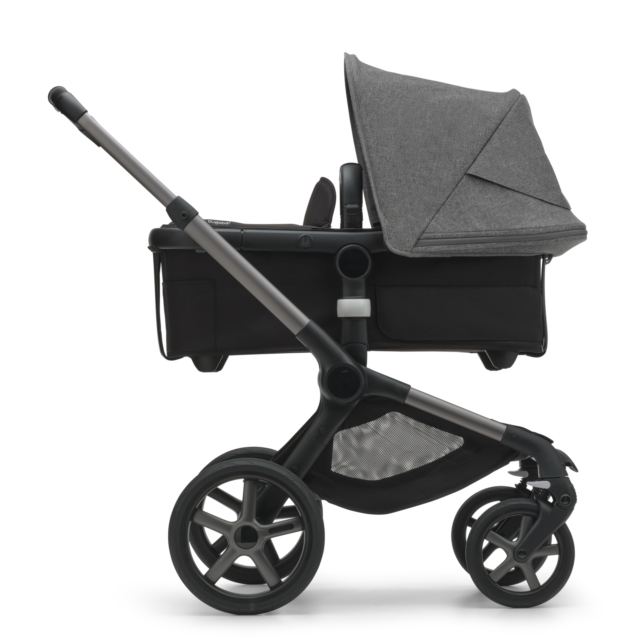 Refurbished Bugaboo Fox 5 2-in-1 Stroller Grey Melange sun canopy