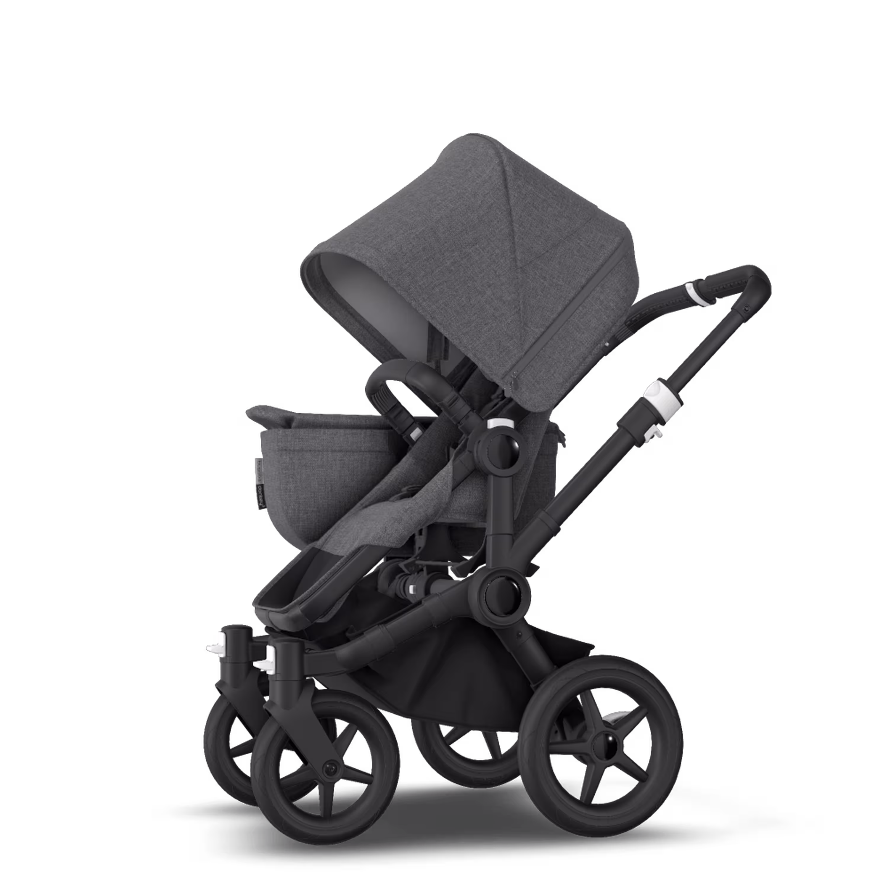 Bugaboo Donkey 3 Mono travel system grey melange sun canopy, grey melange fabrics, black base - Main Modal Image Slide 8 of 19