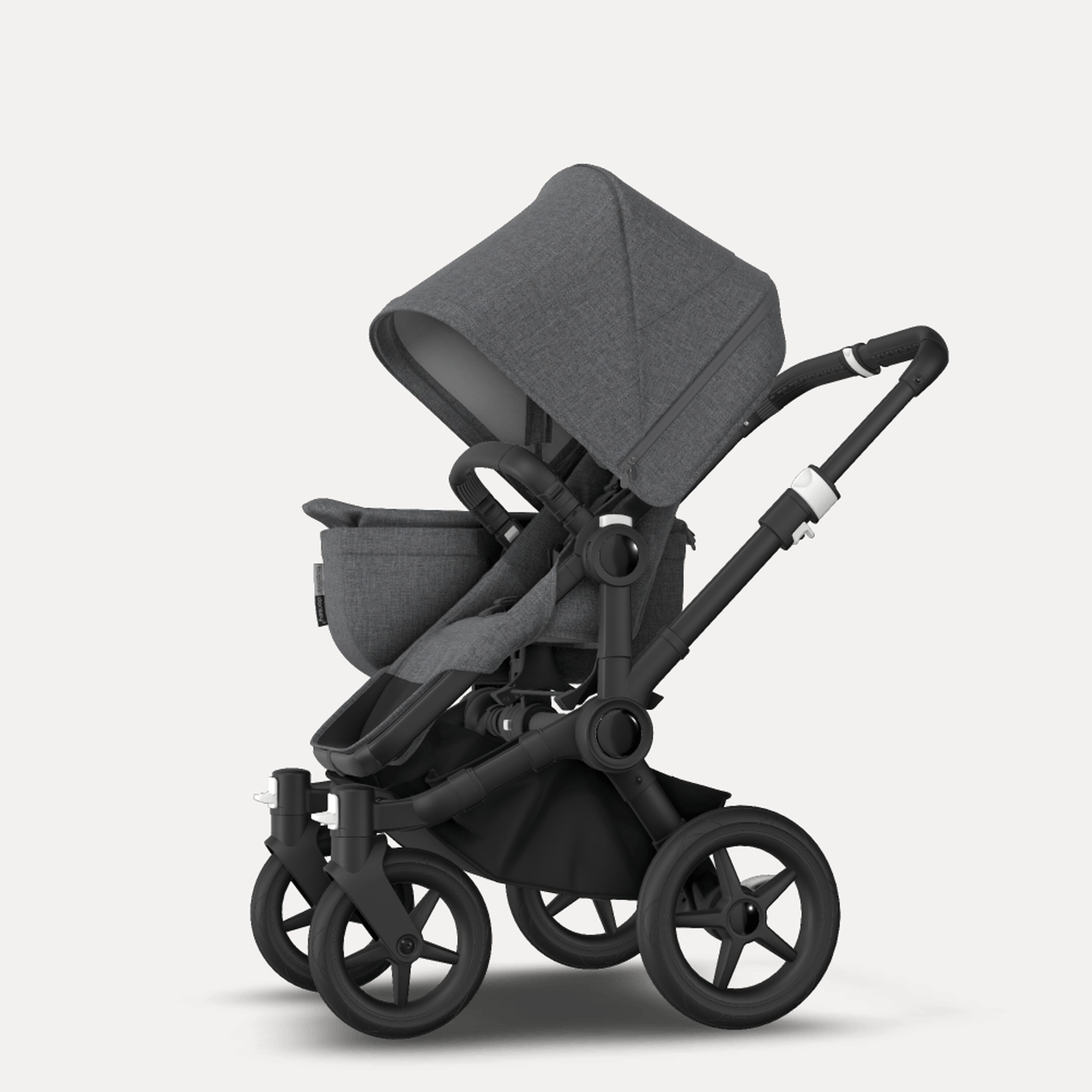 Bugaboo Donkey 3 Mono travel system grey melange sun canopy, grey melange fabrics, black base - Main Modal Image Slide 8 of 19