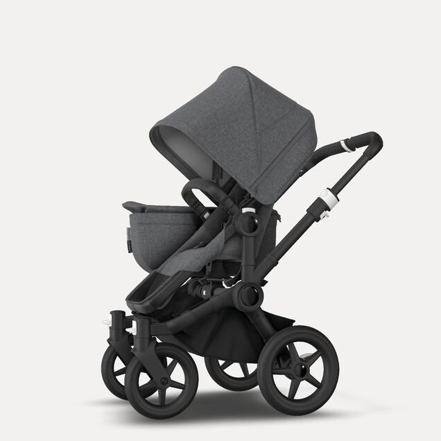 Bugaboo Donkey 3 Mono travel system grey melange sun canopy, grey melange fabrics, black base - Main Image Slide 8 of 19