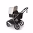 Bugaboo Kangaroo 2-in-1 stroller with one bassinet, Midnight Black fabrics, and Misty White sun canopy. - Thumbnail Slide 3 of 18
