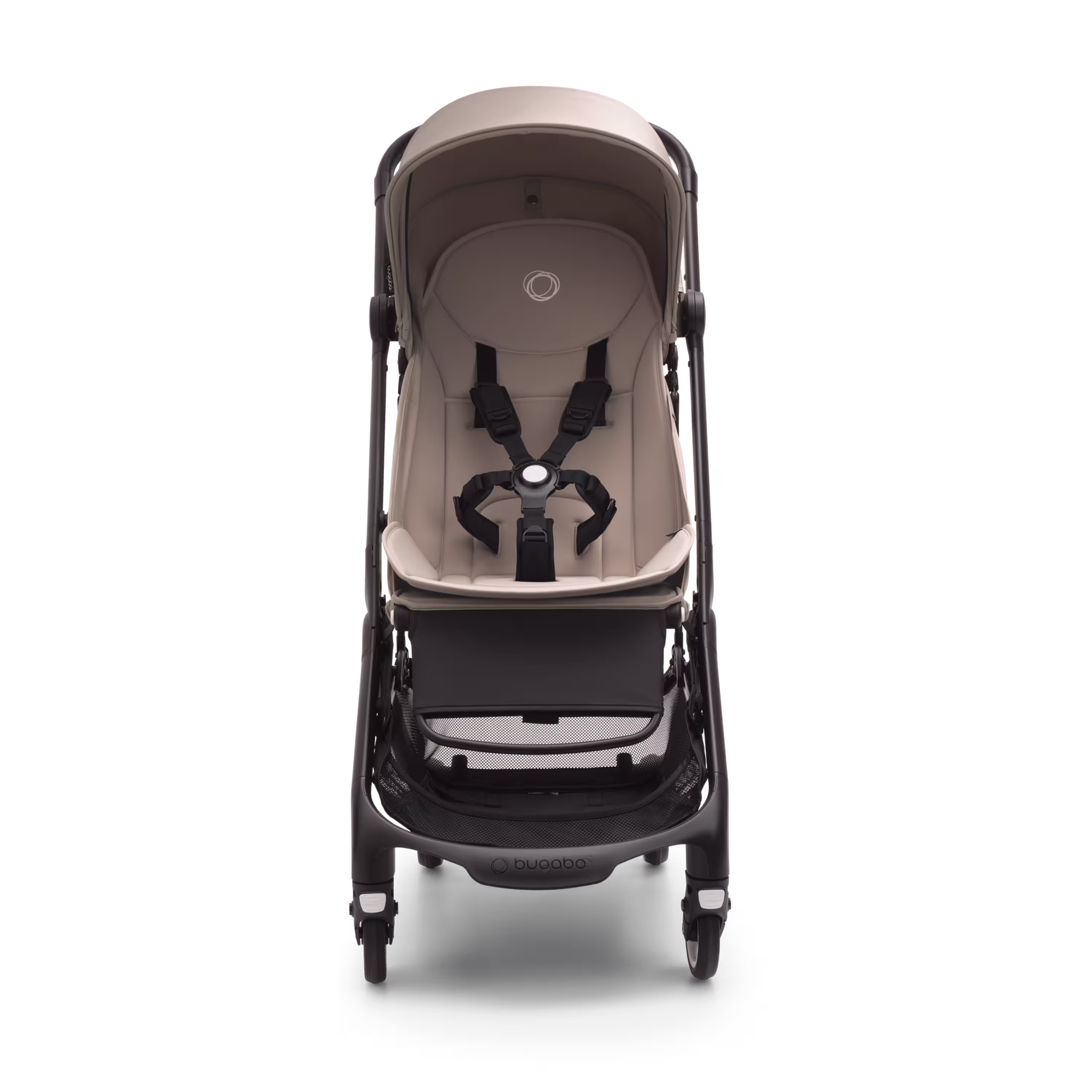 Bugaboo Butterfly travel pram black base, desert taupe fabrics, desert taupe sun canopy - Main Modal Image Slide 3 of 13