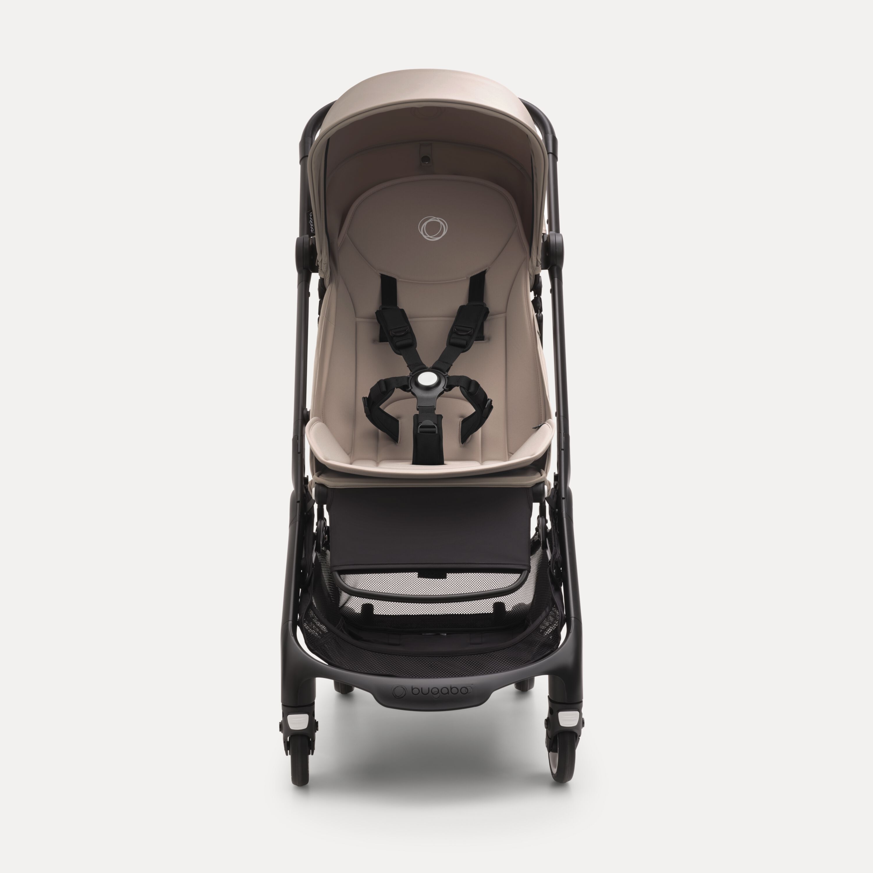 Bugaboo Butterfly travel pram black base, desert taupe fabrics, desert taupe sun canopy - Main Modal Image Slide 3 of 13