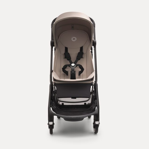 Bugaboo Butterfly travel pram black base, desert taupe fabrics, desert taupe sun canopy - Main Image Slide 3 of 13