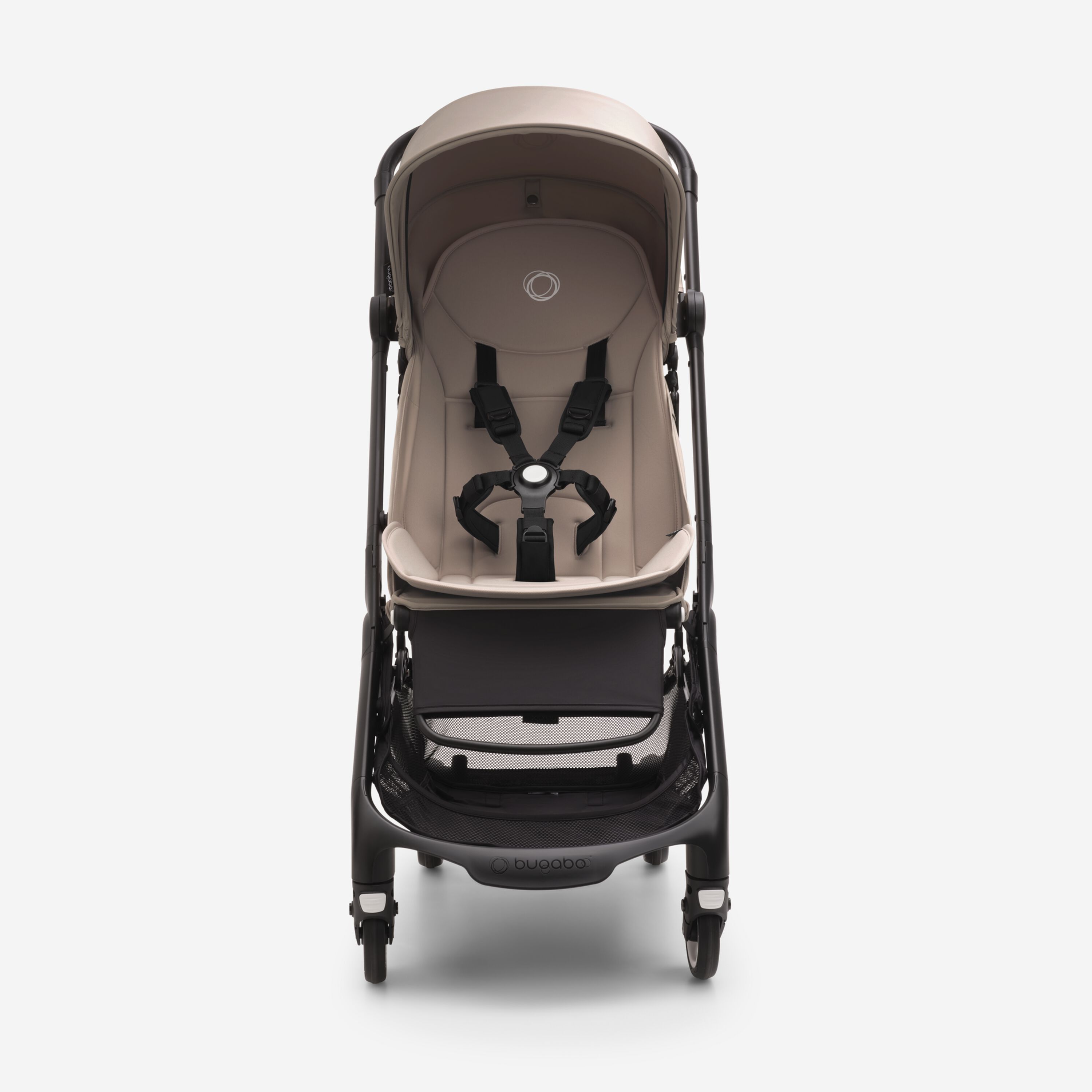 Bugaboo Butterfly travel pram black base, desert taupe fabrics, desert taupe sun canopy - Main Modal Image Slide 3 of 13