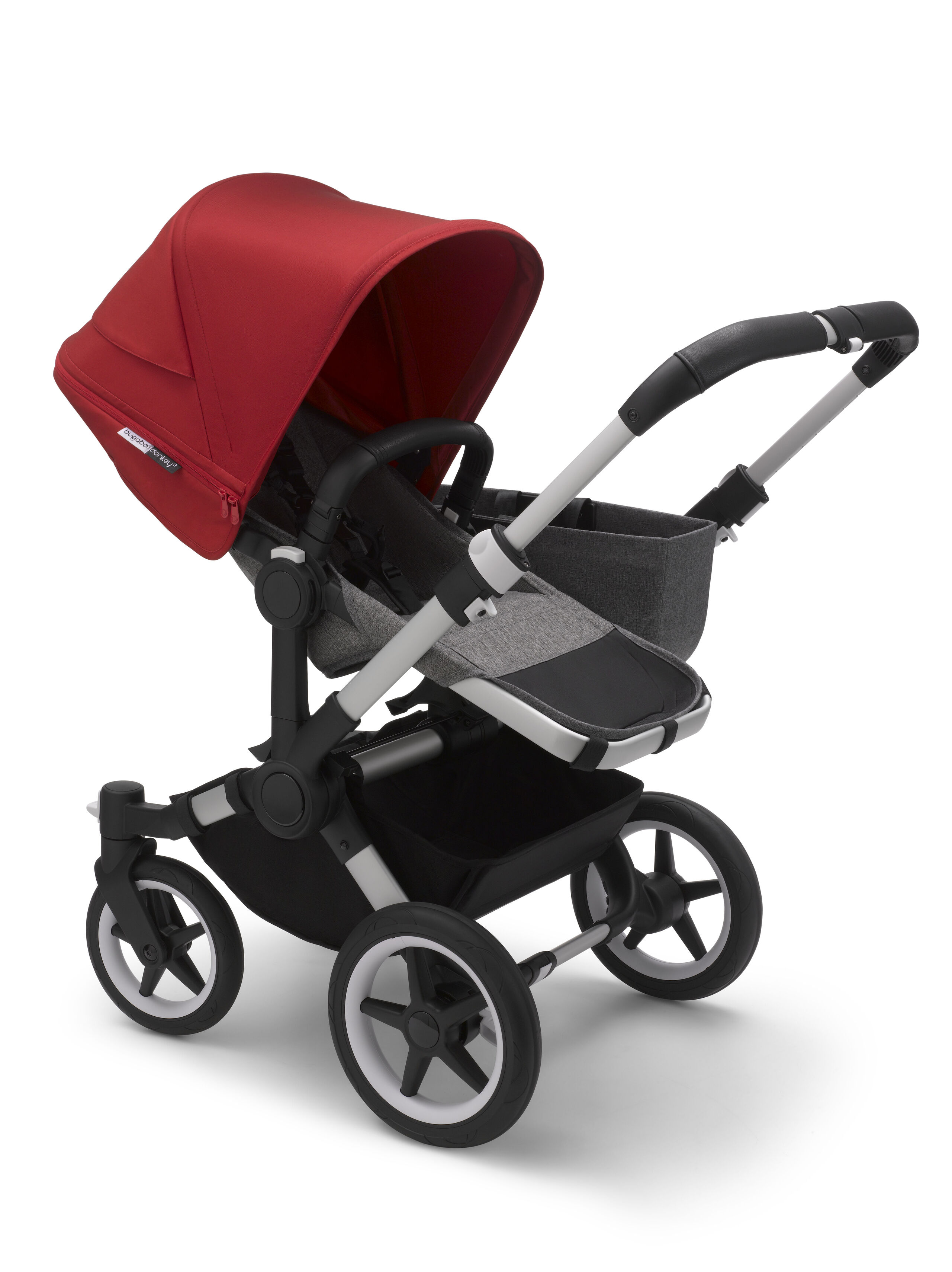 Refurbished Bugaboo Donkey3 mono complete IL ALU/GREY MELANGE-RED - Thumbnail Slide 3 of 3