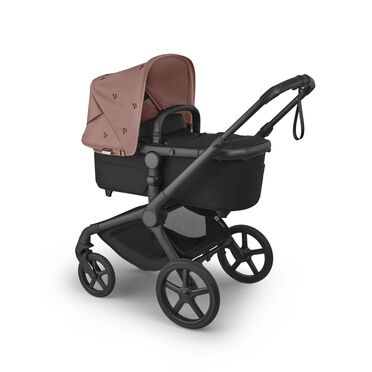 Bugaboo x Konges SlØjd limited edition Fox 5 Renew 2-in-1 stroller black base, heritage black fabrics, dusty pink sun canopy - view 2