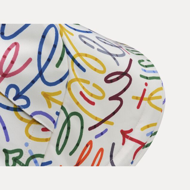 Bugaboo Bee 6 seat stroller black base, black fabrics, art of discovery white sun canopy - Main Image Slide 3 of 5