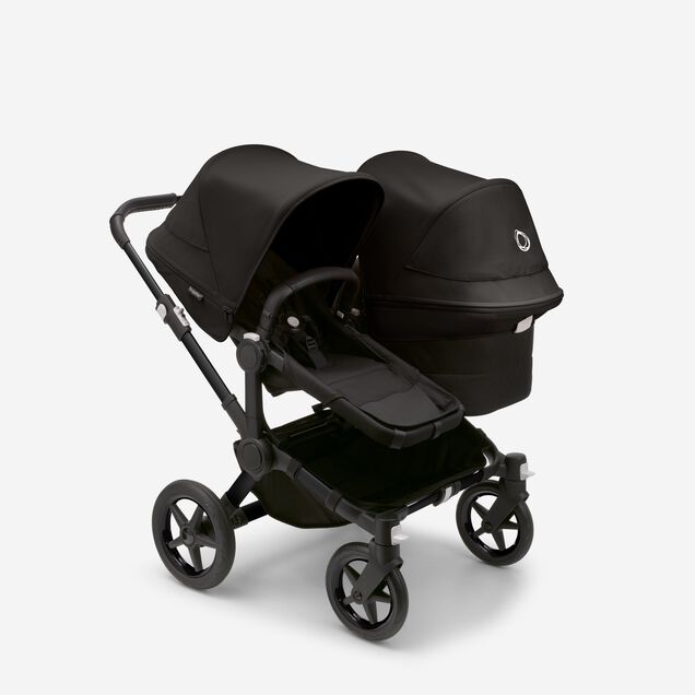 Bugaboo Donkey 5 Duo bassinet and seat stroller Midnight black sun 