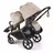 Bugaboo Kangaroo seat-only tandem black base, desert taupe fabrics, desert taupe sun canopy - Thumbnail Slide 1 of 12