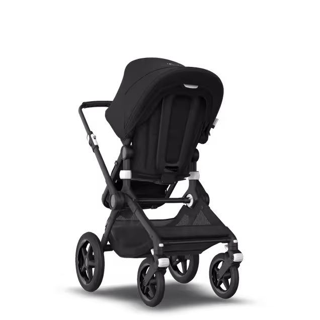 Bugaboo Fox 2 seat and bassinet stroller black sun canopy, black fabrics, black base - Main Image Slide 5 of 10