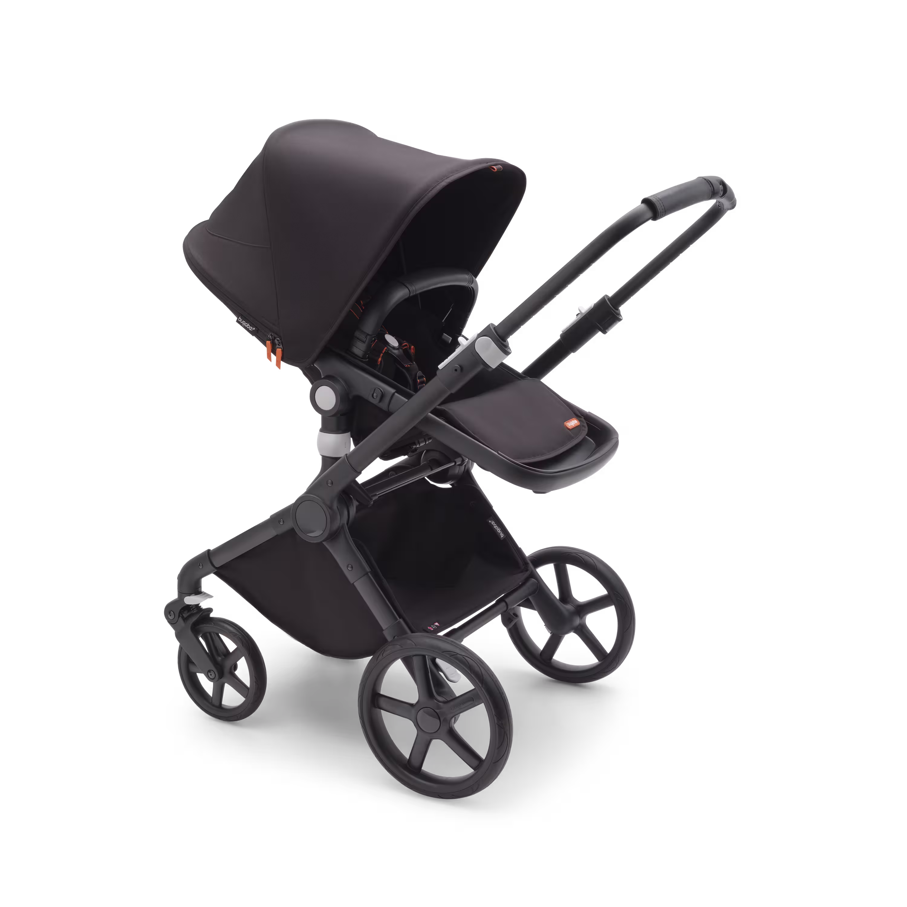 Bugaboo Fox Cub 2-in-1 stroller black base, midnight black fabrics, midnight black sun canopy - Main Modal Image Slide 2 of 12