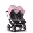 Bugaboo Donkey 3 Twin seat and carrycot pushchair soft pink sun canopy, grey melange fabrics, aluminium base - Thumbnail Slide 5 of 9