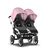 Bugaboo Donkey 3 Twin seat and carrycot pushchair soft pink sun canopy, grey melange fabrics, aluminium base - Thumbnail Slide 5 of 9