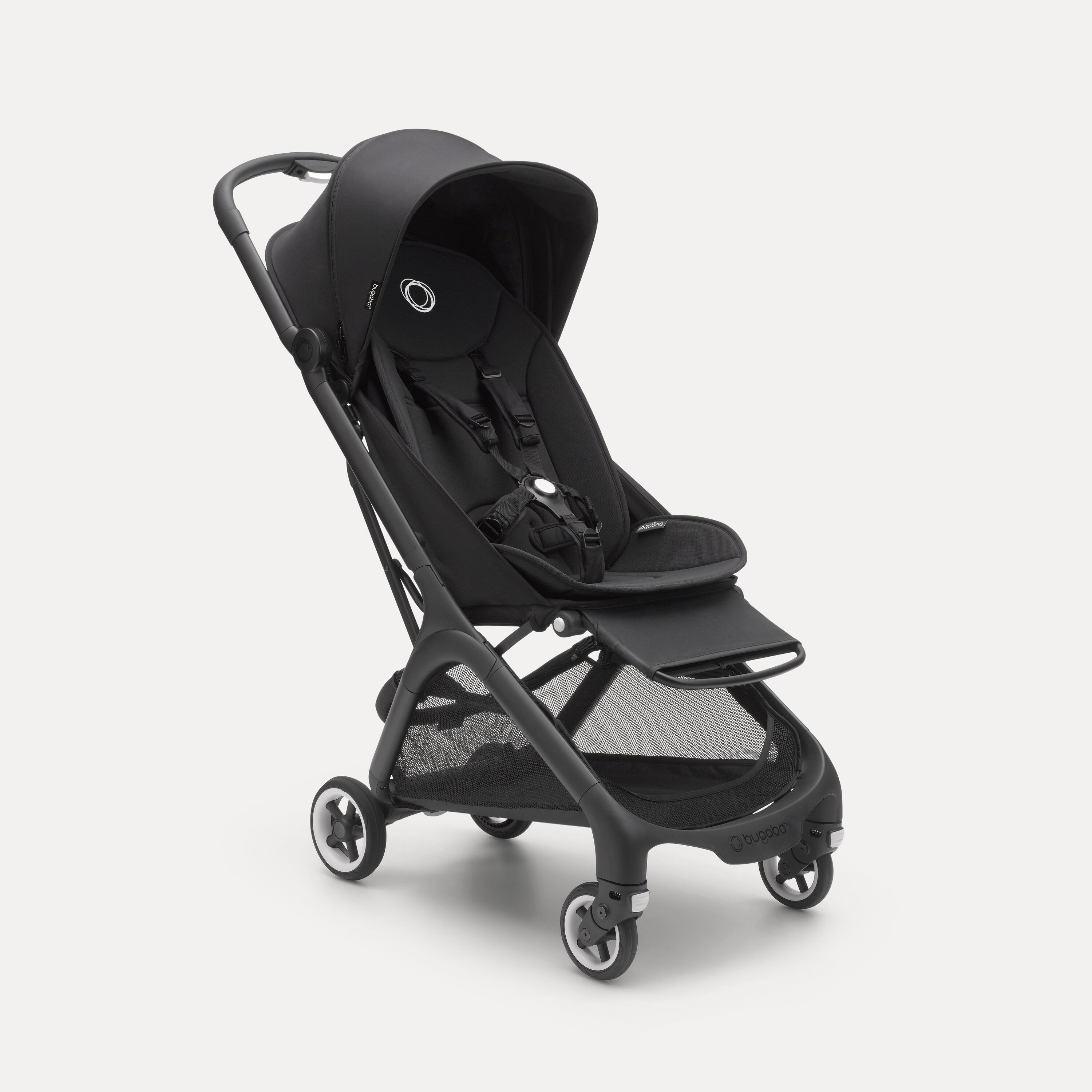 Bugaboo Butterfly travel stroller black base, midnight black fabrics, midnight black sun canopy - Main Modal Image Slide 2 of 14