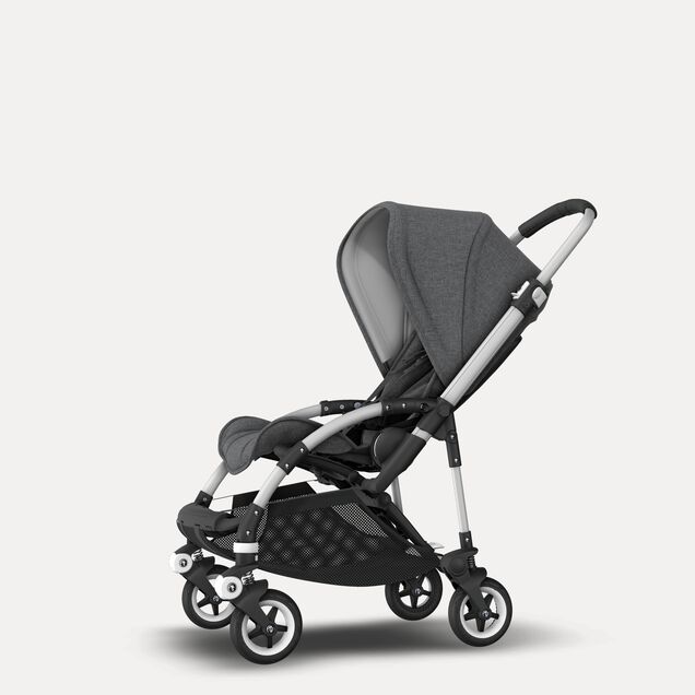 Bugaboo Bee 5 travel system grey melange sun canopy, grey melange fabrics, aluminium base - Main Image Slide 7 of 18