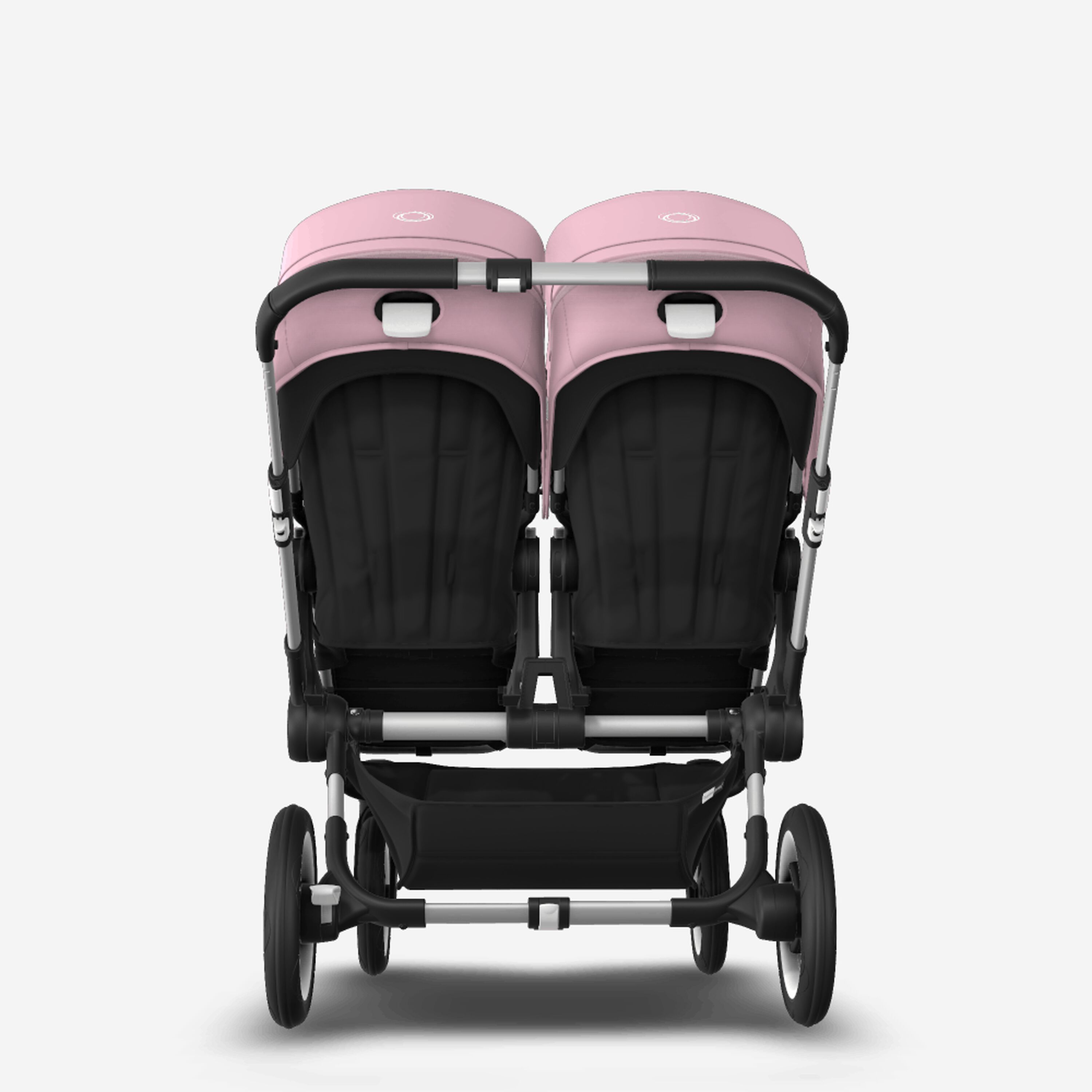 Bugaboo Donkey 3 Twin seat and bassinet stroller soft pink sun canopy, black fabrics, aluminium base - Main Modal Image Slide 7 of 9