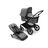 Bugaboo Fox 3 bassinet and seat stroller black base, grey melange fabrics, grey melange sun canopy - Thumbnail Slide 5 of 7