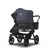 Bugaboo Donkey 5 Duo double stroller black base, midnight black fabrics, stormy blue sun canopy - Thumbnail Slide 3 of 11