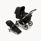 Bugaboo Donkey 5 Mono 2-in-1 stroller aluminium base, midnight black fabrics, midnight black sun canopy