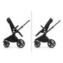 Bugaboo Fox Cub bassinet and seat stroller black base, forest green fabrics, forest green sun canopy - Thumbnail Slide 9 of 13