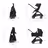 Dimensions of the Bugaboo Dragonfly stroller. With seat: Folded dimensions: 14.6 x 21 x 35.4 inches. In-use dimensions: 42 x 21 x 41 inches. Seat height: 19.7 inches. With bassinet: Folded dimensions: 12.6 x 21 x 35.4 inches. In-use height: 42.5 inches. Bassinet height: 20.47 inches. - Thumbnail Slide 7 of 16