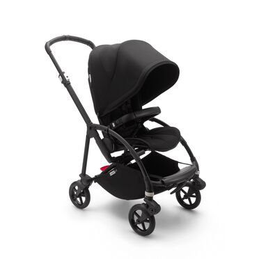 Bugaboo Bee 6 seat stroller black sun canopy, black fabrics, black base