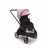 Bugaboo Dragonfly seat stroller with black chassis, midnight black fabrics and morning pink sun canopy. - Thumbnail Slide 1 of 16