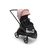 Bugaboo Dragonfly seat stroller with black chassis, midnight black fabrics and morning pink sun canopy. - Thumbnail Slide 1 of 16