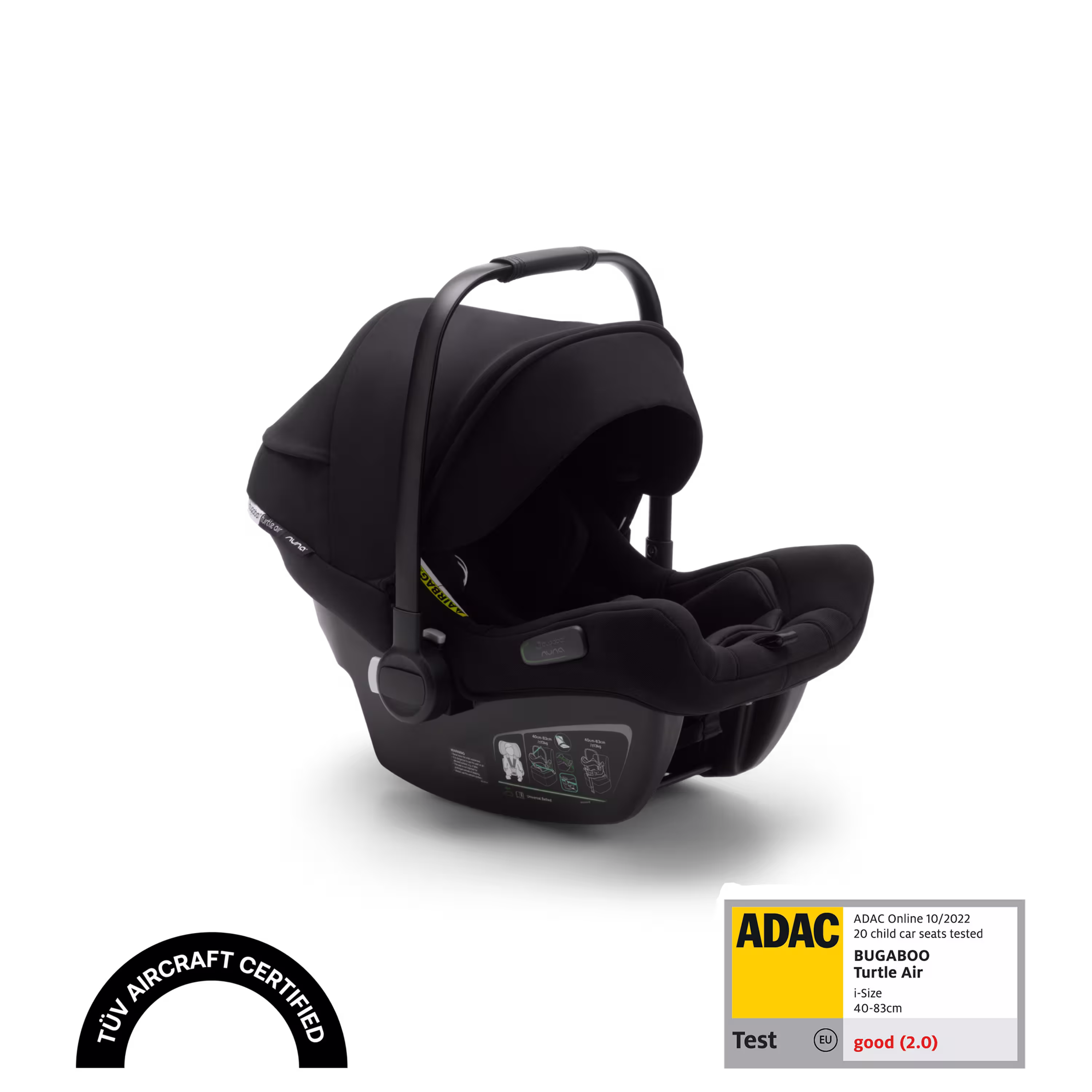 Refurbished Bugaboo Turtle air by Nuna car seat BLACK - Main Modal Image Slide 1 of 6
