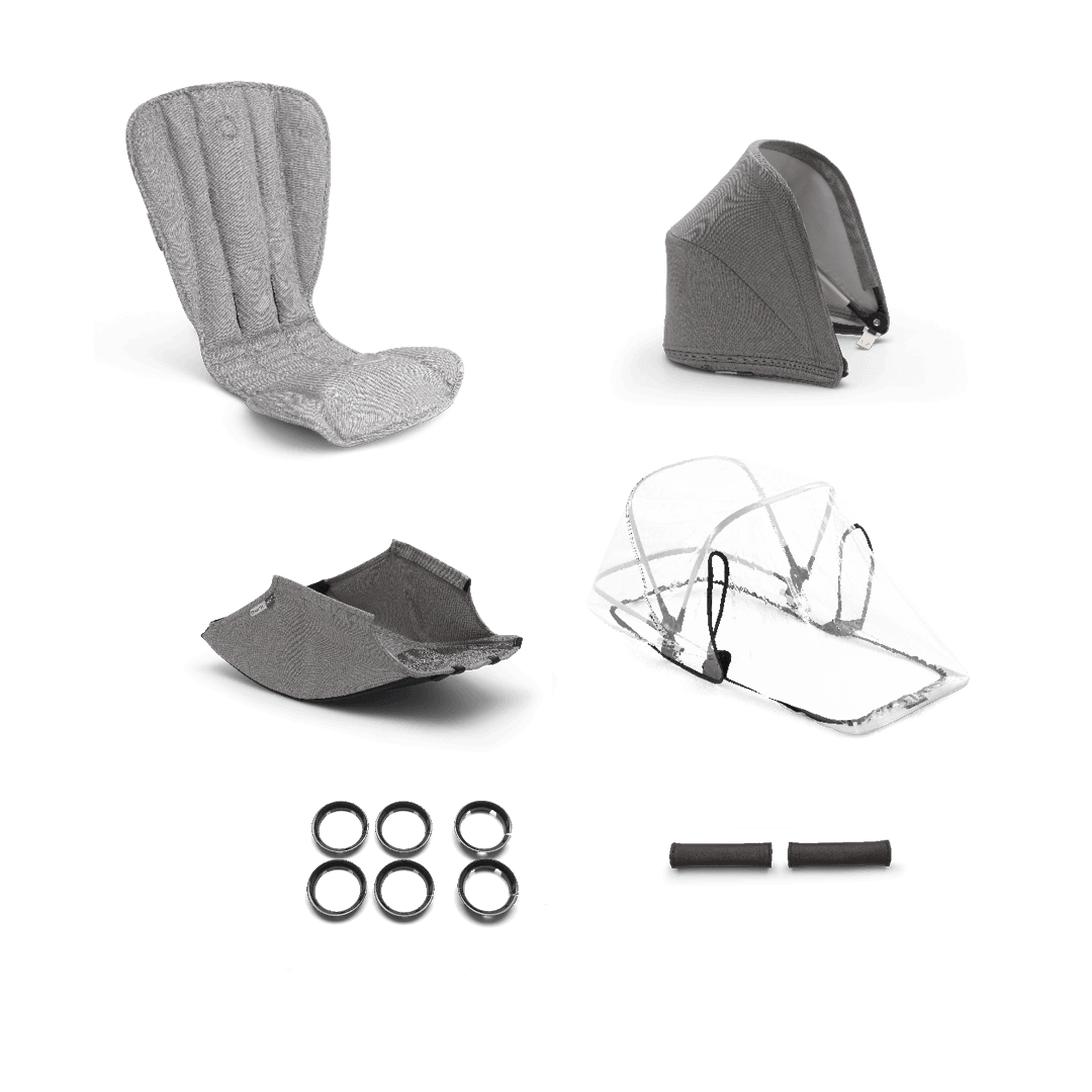 Bugaboo Bee5 Mineral style set complete UK LIGHT GREY - Thumbnail Slide 1 of 2