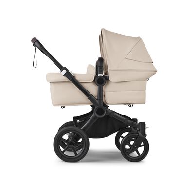 Bugaboo Donkey 5 twin stroller black base, desert taupe fabrics, desert taupe sun canopy - view 2