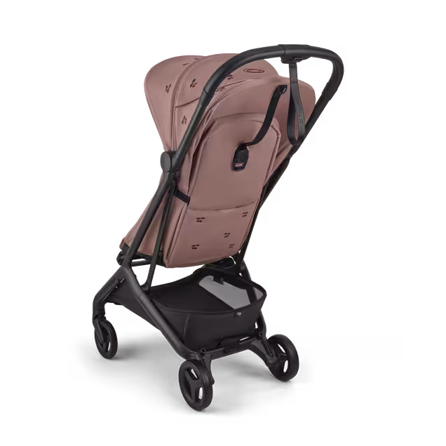 Bugaboo x Konges SlØjd limited edition Butterfly 2 travel stroller black base, dusty pink fabrics, dusty pink sun canopy - Main Image Slide 3 of 8