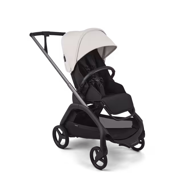 Bugaboo Dragonfly Plus seat stroller graphite base, heritage black fabrics, misty white sun canopy - Main Image Slide 1 of 11