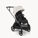 Bugaboo Dragonfly Plus seat stroller graphite base, heritage black fabrics, misty white sun canopy